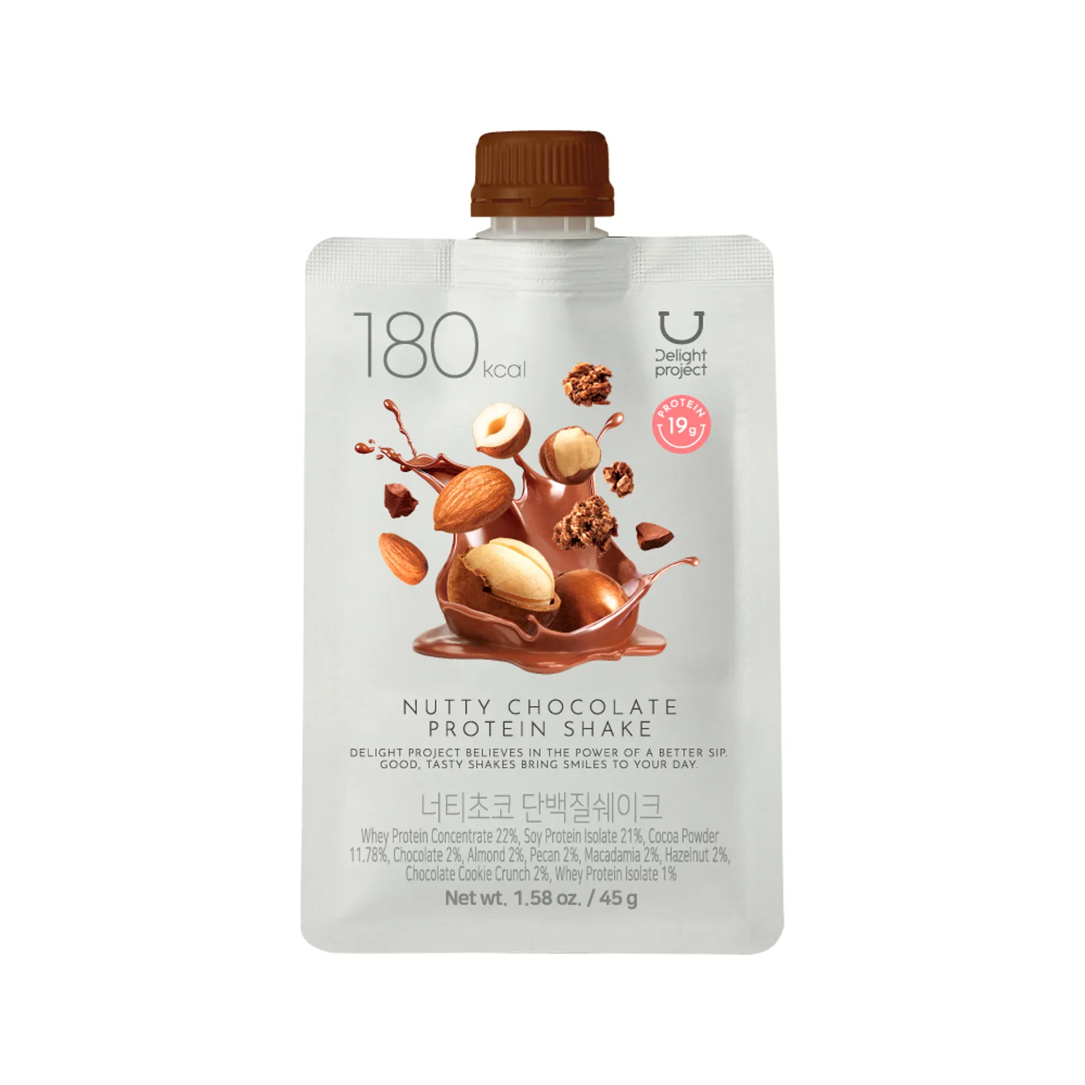DELIGHT PROJECT Nutty Chocolate Protein Shake 1.59 oz.(45g