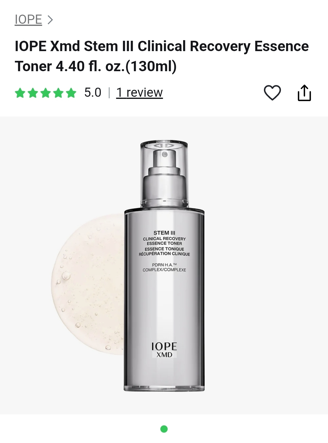 IOPE Xmd Stem Ⅲ Clinical Recovery Essence Toner 4.40 fl. oz