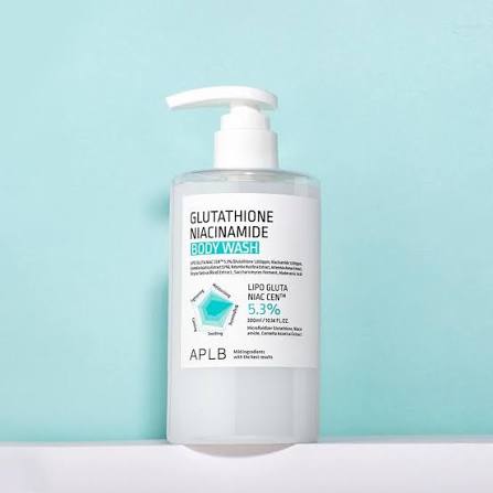 aplb glutathione niacinamide body wash 300ml reviews (10.14 oz) lasting hydration floods in through Hyaluronic Acid and Beta APLB - Glutathione Niacinamide Body